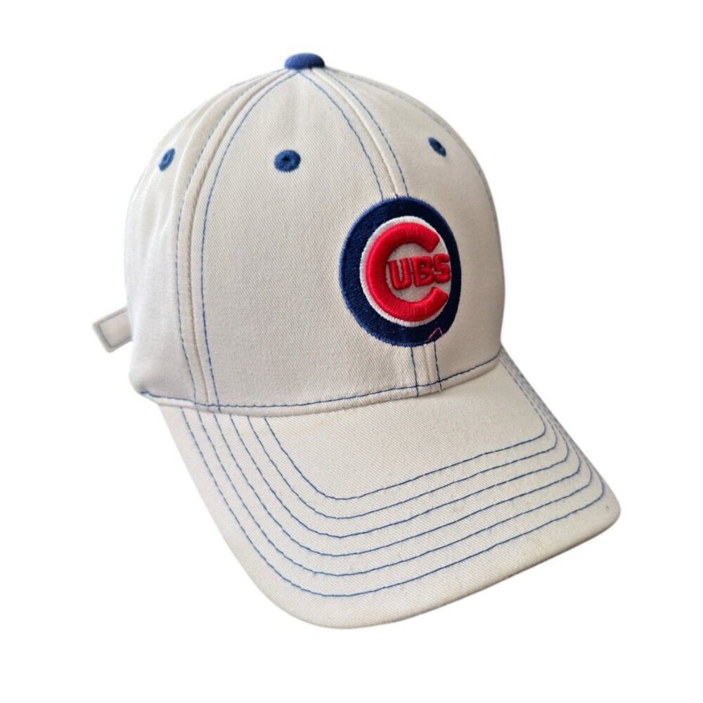 Vintage Chicago Cubs Cap American Needle1990s Authentic Baseball White Red Blue